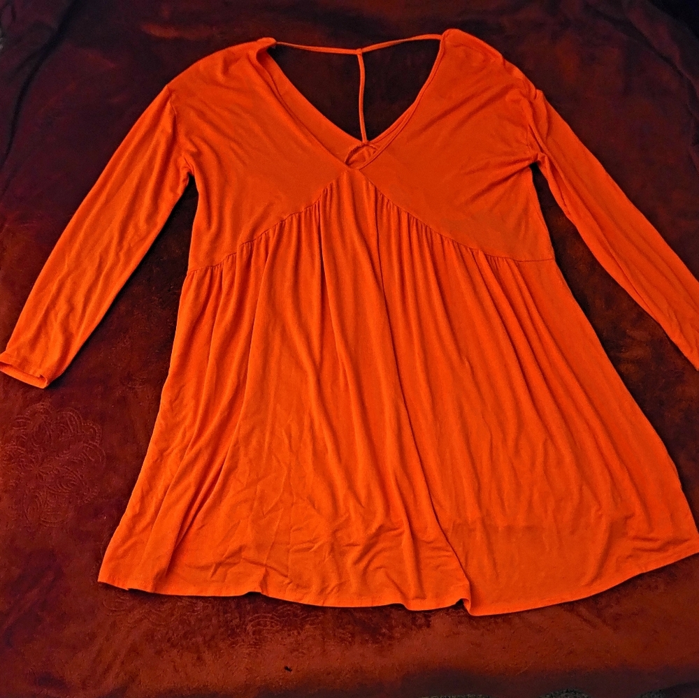 🔥🔥HP🔥🔥7-25-23🔥🔥NWOT PEPPERMINT DRESS ORANGE SIZE M